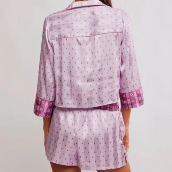 NWT Free People Pillow Talk PJ Set / Lilac Combo - Picture 2 of 5